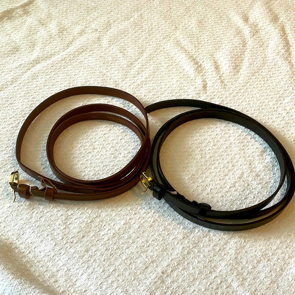 J crew double wrap belt (2-black and brown) size small